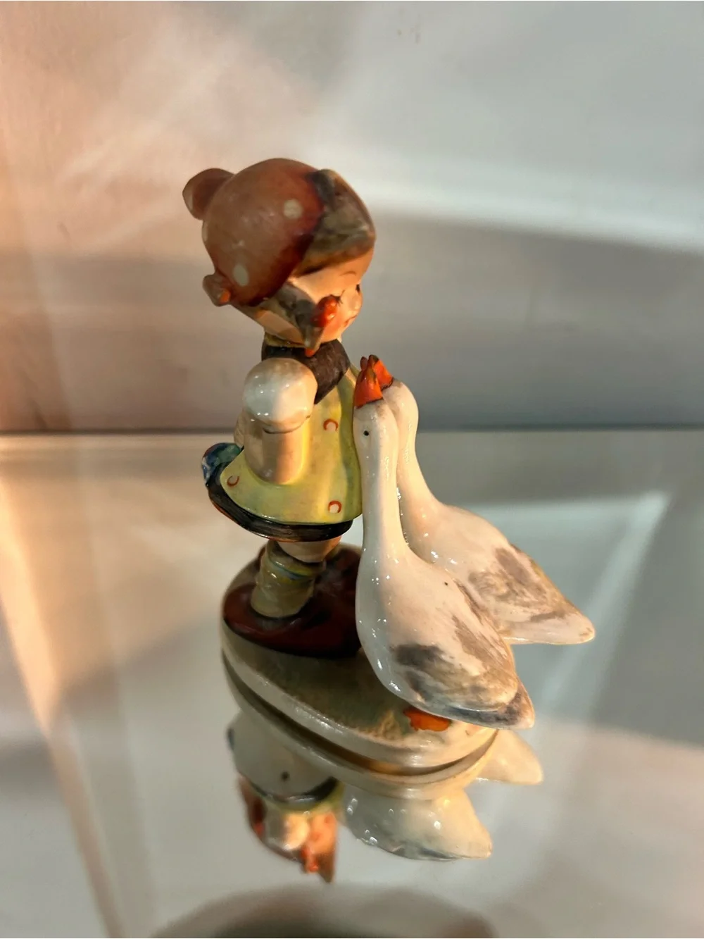 Hummel with rate stamp Girl with Geese Ceramic Figurine -